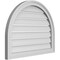Ekena Millwork Round Top Surface Mount PVC Gable Vent: Functional, w/ 2"W x 1-1/2"P Brickmould Frame, 28"W x 22"H GVPRT28X2202SF - alternate 2